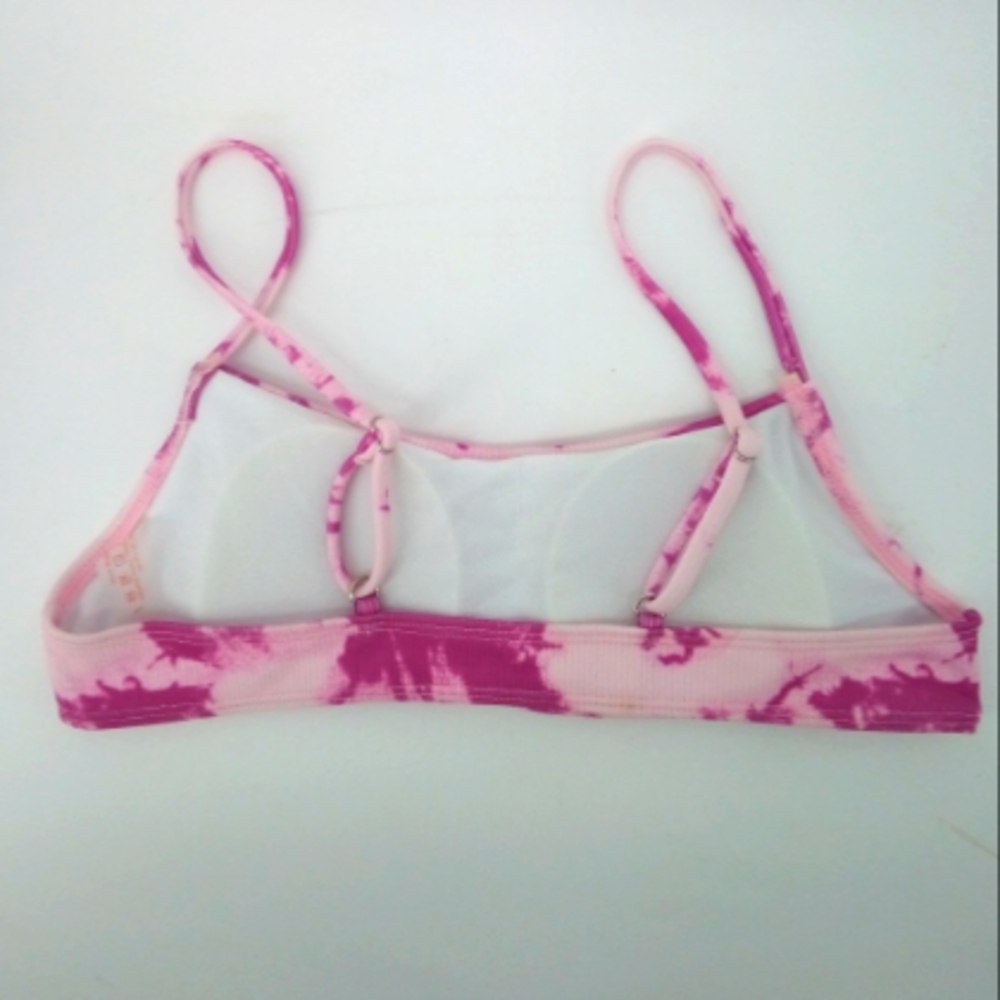 Romwe Purple Tie Dye Bikini Top Lightly Padded L Beach Surf Pool Resort Cruise - Picture 4 of 7
